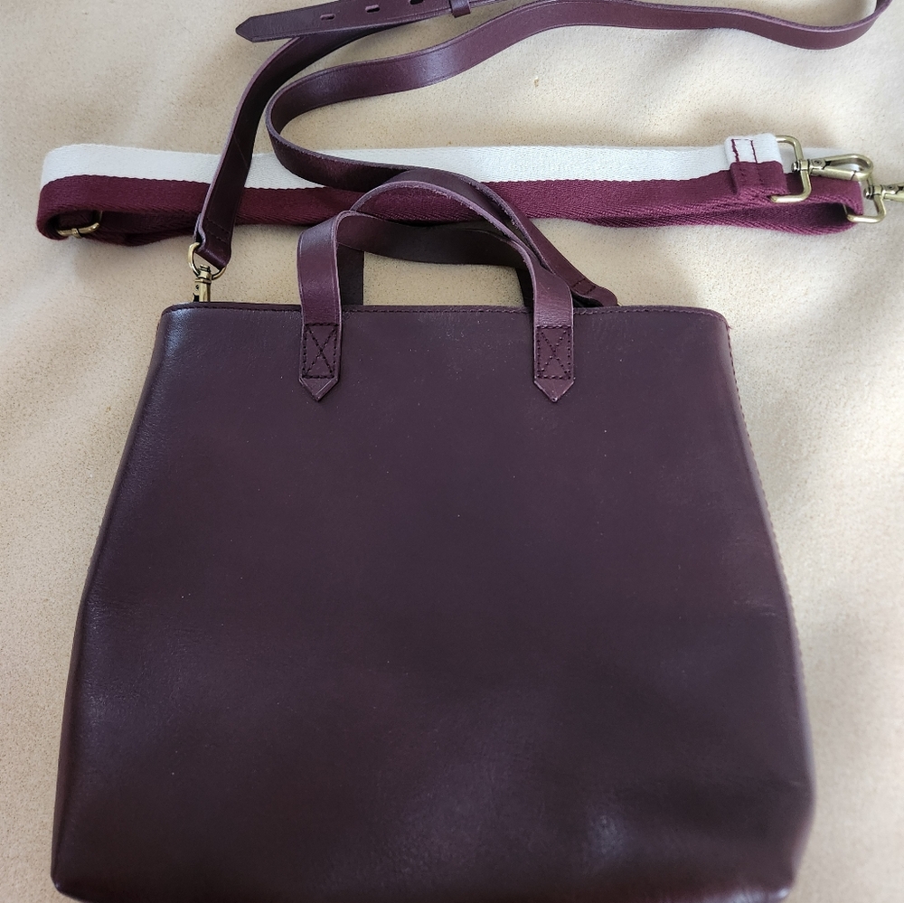 MADEWELL LEATHER TRANSPORT CROSSBODY BAG WITH 2 STRAPS NEW
